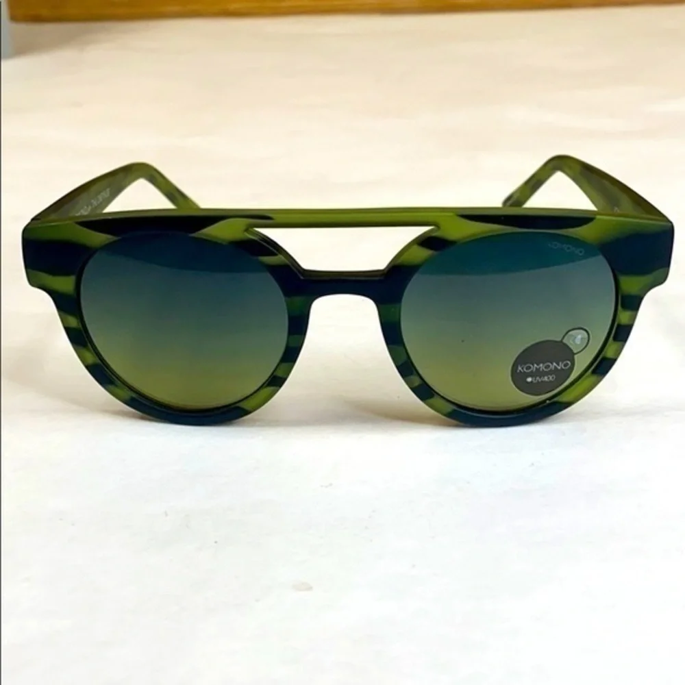 Men’s New Komono Dreyfuss Green Safari Sunglasses